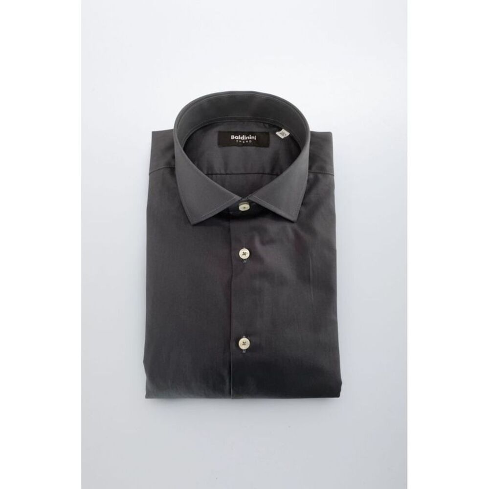 Baldinini Trend Gray Cotton Men Men's Shirt